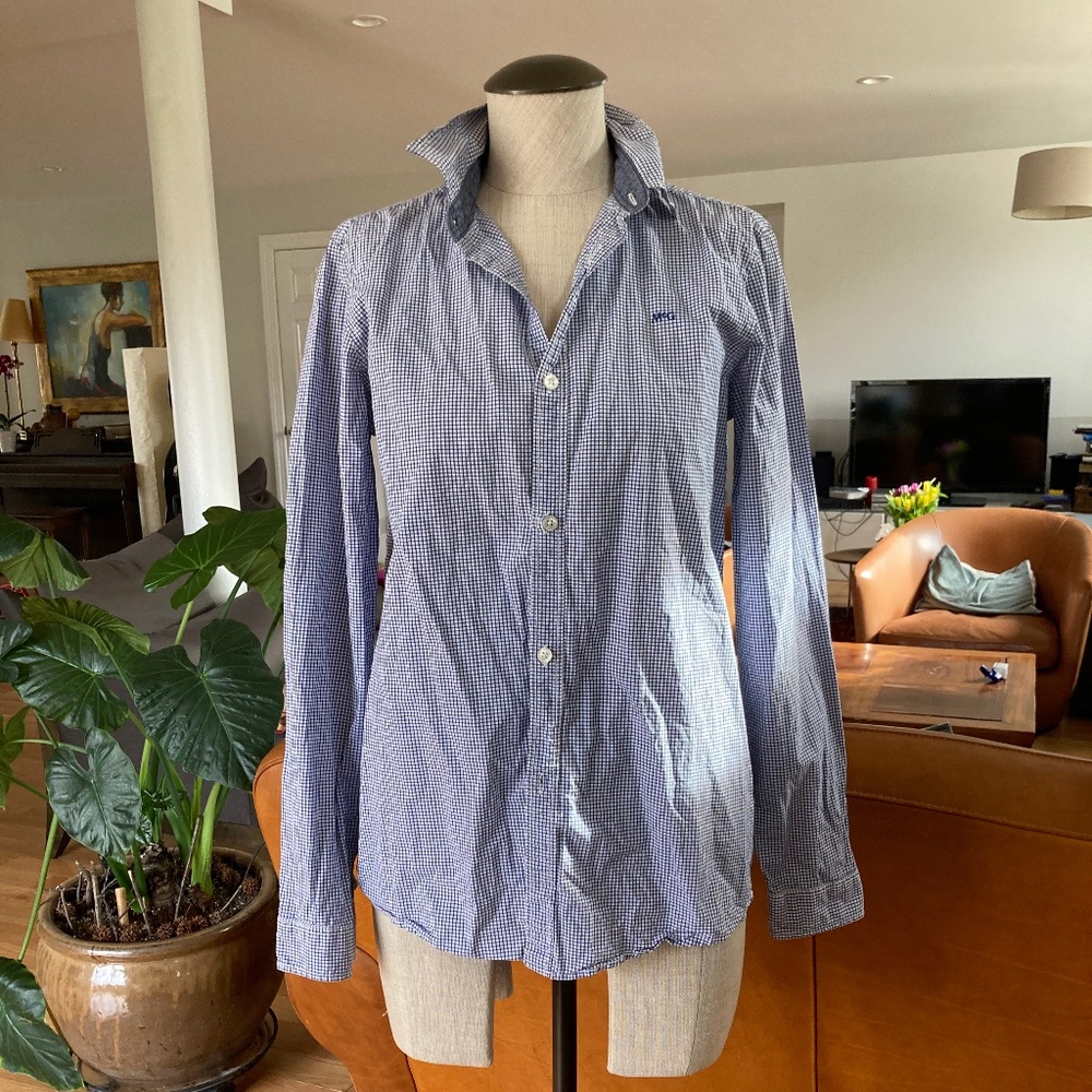 McGREGOR long sleeves shirt blue & white